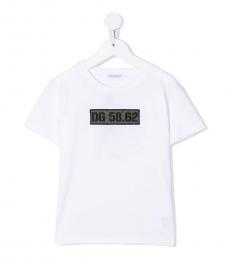 Dolce & Gabbana Boys White Cotton T-Shirt
