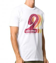 Dsquared2 White Printed Two League T-Shirt