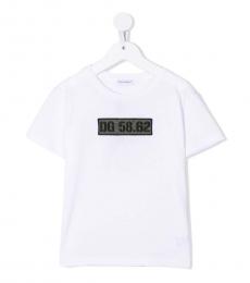 Dolce & Gabbana Little Girls White Cotton T-Shirt
