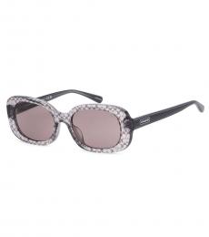 Coach Grey Signature Oval Sunglasses