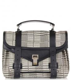 Proenza Schouler Black/White Patterned Medium Messenger Bag