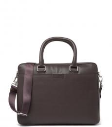Cole Haan Chocolate Attache Large Briefcase Bag