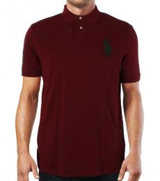 Ralph Lauren Red Custom Slim Fit Embroidered Polo