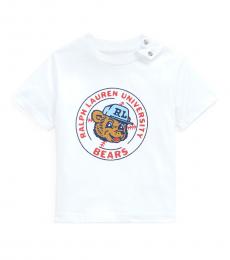 Ralph Lauren Baby Boys White Bear Graphic T-Shirt
