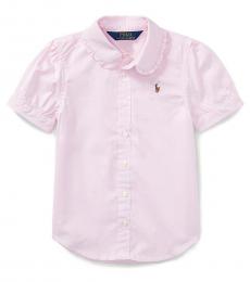 Little Girls Pink Oxford Shirt