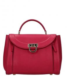 Salvatore Ferragamo Fuchsia Rainbow Medium Satchel