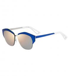 Christian Dior Blue Palladium-Pink Mirror Sunglasses