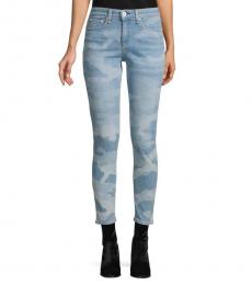 Rag And Bone Faded Camo Mid-Rise Ankle Skinny Jeans