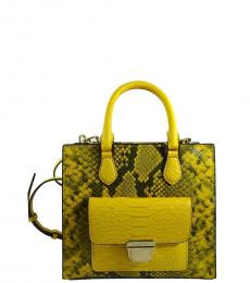 Michael Kors Citrus Bridgette Embossed Small Satchel