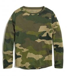 J.Crew Little Girls Olive Camo Print T-Shirt