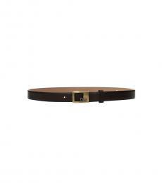 Dolce & Gabbana Brown Thin Logo Buckle Belt
