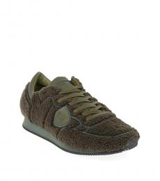 Philippe Model Green Fabric Tropez Sneakers