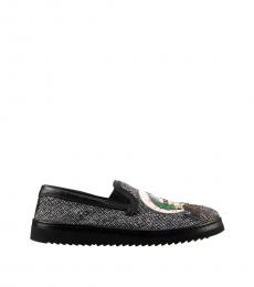 Dolce & Gabbana Black Designer Applic Loafers