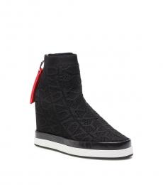 DKNY Black Sawyer Wedge Sneakers