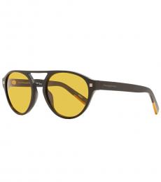 Yellow Black Pilot Sunglasses
