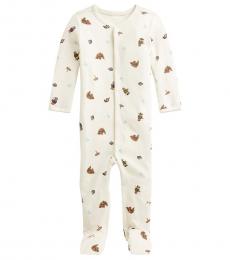 Baby Boys Greenwhich Bear Print Coverall