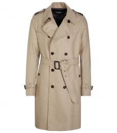 Light Brown Double Breasted Trench Coat
