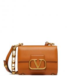 Valentino Garavani Brown Stud Mini Shoulder Bag