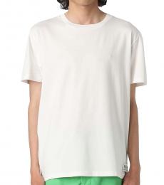Moschino White Solid Logo T-Shirt