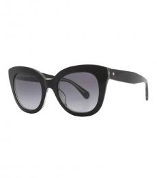 Kate Spade Black Grey Shaded Oval Sunglasses