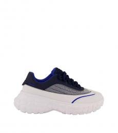 DKNY Navy Mixed Media Fashion Sneakers