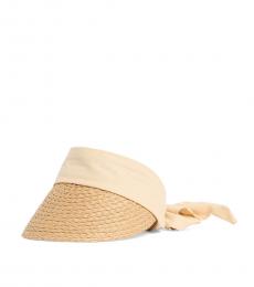 Vince Camuto Natural Tie Back Chiffon Visor