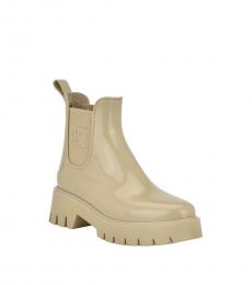 Calvin Klein Taupe Slip On Boots