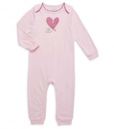 Baby Girls Pink Multi Logo Coveralls