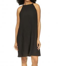 Michael Kors Black Pleated Halter Neck Dress