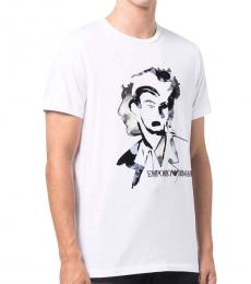 Emporio Armani White Graphic Logo T-Shirt