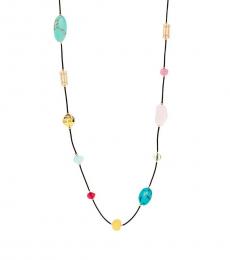 Multi-Color Bead Long Necklace