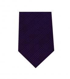 Michael Kors Purple Modern Striped Slim Silk Tie