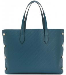 Givenchy Petrol Blue Bond Debossed Large Tote