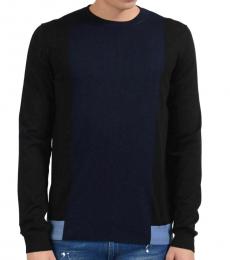 Navy Blue Crewneck Wool Sweater