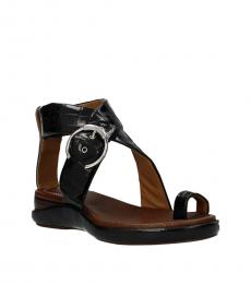 Black Toe Ring Sandals