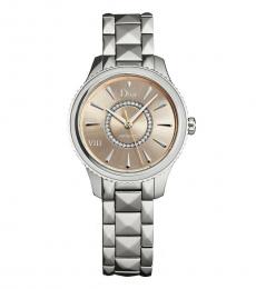 Christian Dior Silver Sand Diamond Dial Watch