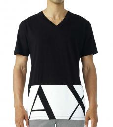 Armani Exchange Black Oversized Fit Logo T-Shirt