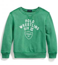 Ralph Lauren Little Boys Raft Green French Terry Sweatshirt
