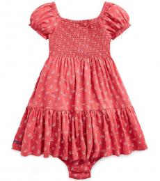 Ralph Lauren Baby Girls Nantucket Red Floral-Print Dress