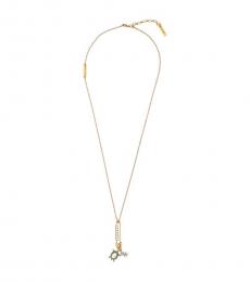 Marc Jacobs Gold Safety Turtle Charm Pendant Necklace