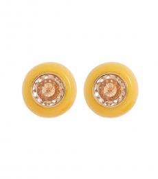 Gold Yellow Stud Earrings