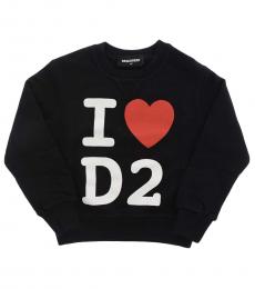 Dsquared2 Little Boys Black Crewneck Sweatshirt