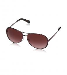 Michael Kors Plum Burgundy Avioator Sunglasses