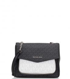 Michael Kors BlackWhite Regina Medium Shoulder Bag