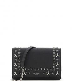 Jimmy Choo Black Star Studs Mini Crossbody Bag