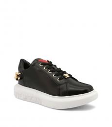 Black Chain Embellished Sneakers