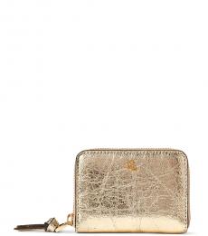 Ralph Lauren Golden Crinkle Metallic Wallet
