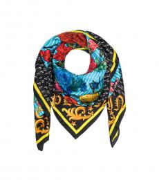 Blue Black Couture Scarf