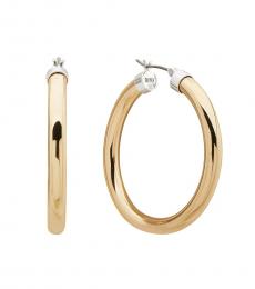DKNY Golden Hoop Earrings