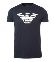 Emporio Armani Dark Blue Graphic Logo T-Shirt